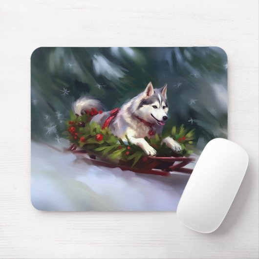 Siberischer Weihnachtsschnee Mousepad (Mit Mouse)