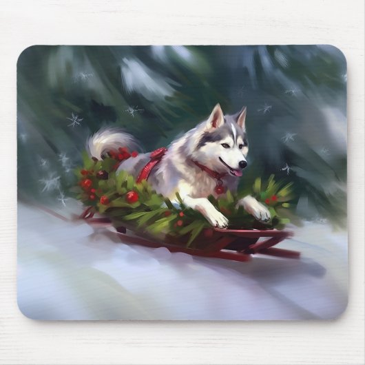 Siberischer Weihnachtsschnee Mousepad (Vorne)