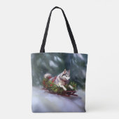 Siberischer Weihnachtsschnee Tasche (Rückseite)