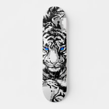 Siberischer White Tiger Skateboard Deck
