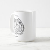 Siberisches Cat Portrait Kaffeetasse (Vorderseite Links)
