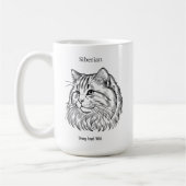 Siberisches Cat Portrait Kaffeetasse (Links)