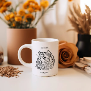 Siberisches Cat Portrait Kaffeetasse