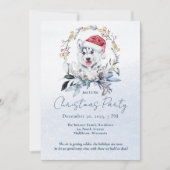 Siberisches Husky Blue Gold Foliage Weihnachtsweih Einladung (Vorderseite)