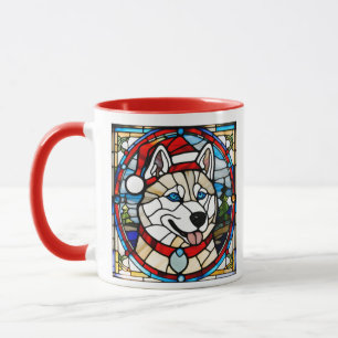 Sibirian Husky-Buntglas-Tasse. Tasse