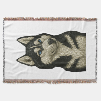 Sibirian Husky-Edelstein Decke