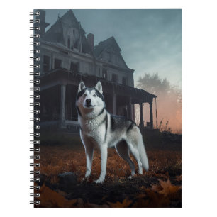 Sibirian Husky Halloween Gruselig Notizblock
