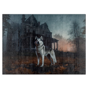 Sibirian Husky Halloween Gruselig Schneidebrett
