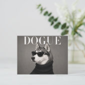 Sibirian Husky Luxus-Editorial Postkarte (Stehend Vorderseite)