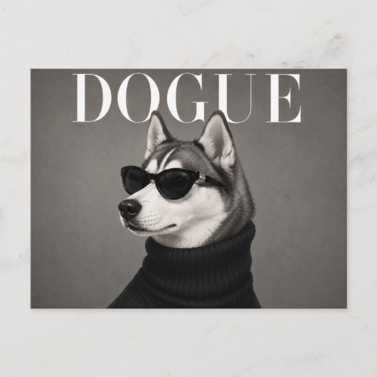 Sibirian Husky Luxus-Editorial Postkarte (Vorderseite)