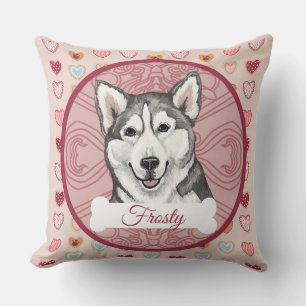 Sibirian Husky personalisiertes Valentins-Kissen Kissen