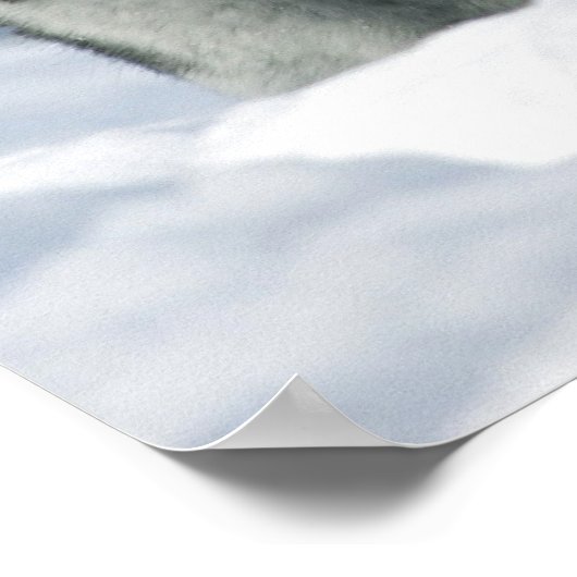 Sibirian Husky Poster (Ecke)