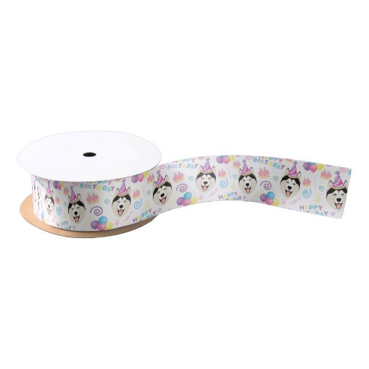 Sibirian Husky Satinband (Spule)