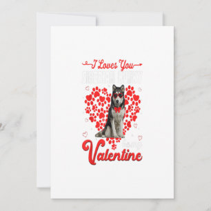 Sibirian Husky Valentinstag Tee Lustiger Hund Feiertagskarte