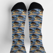 Sibirian Husky Weihnachtsboot Feiertag Socken (Oben)