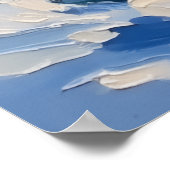 Sibirian Husky Weihnachtsboot Urlaub Poster (Ecke)