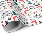 Sibirian Husky Weihnachtspapier Geschenkpapier (Rolleneckpunkt)