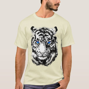 Sibirianisches Weißer Tiger Head - Tiger Blue Eye T-Shirt