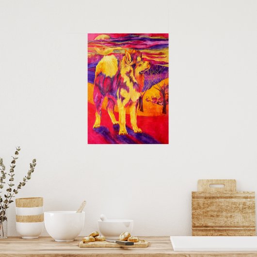 Sibirien Husky Animal Lovers Canvas Print Poster (Küche)