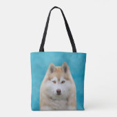 Sibirien Husky Aquarell Tasche (Rückseite)