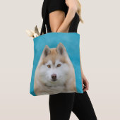 Sibirien Husky Aquarell Tasche (Von Nahem)
