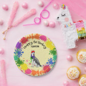 Sibirien Husky Fun Paint Splash Party Pappteller (Party)