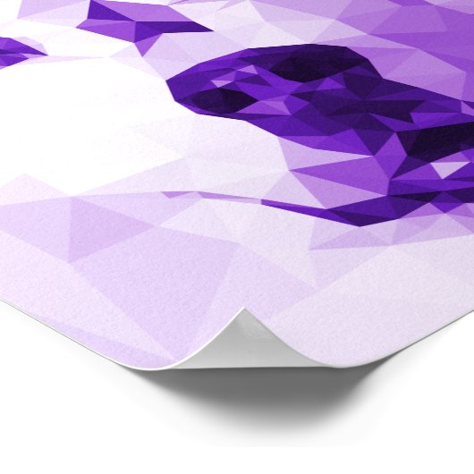 Sibirien-Husky-Niedrige Polnische Kunst im Lila Poster (Ecke)