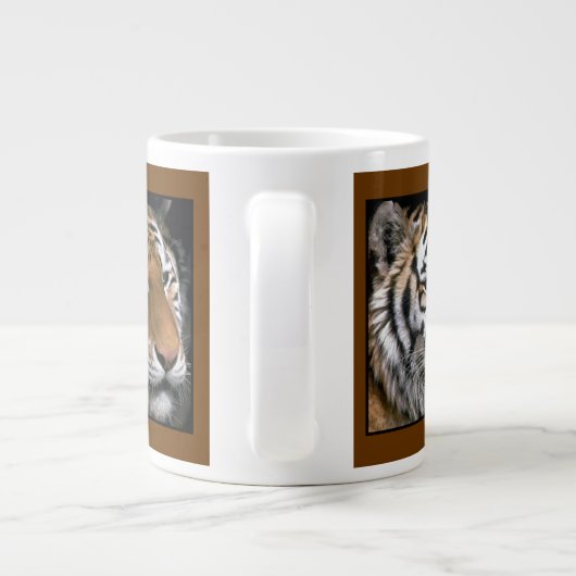 Sibirien Tiger Lounge Kunst Jumbo-Tasse (Rückseite)
