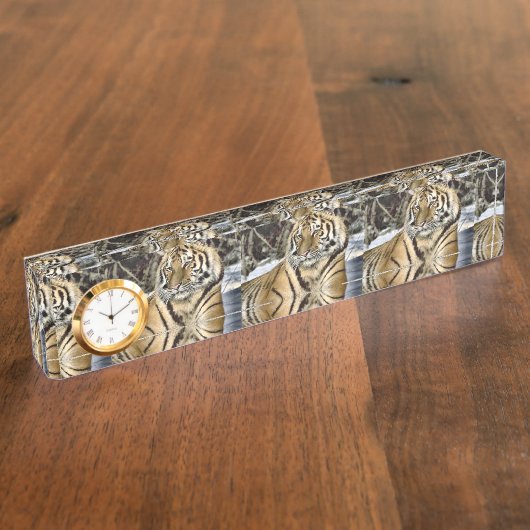 Sibirien Tiger Lounge Kunst Namensplakette (Seite)