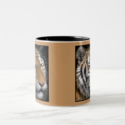 Sibirien Tiger Lounge Kunst Zweifarbige Tasse (Mittel)