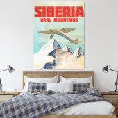 Sibiriengebirge Vintage Reiseplakat Leinwanddruck (Insitu (Schlafzimmer))