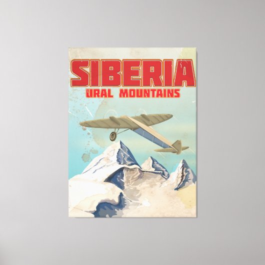 Sibiriengebirge Vintage Reiseplakat Leinwanddruck (Vorderseite)
