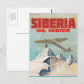Sibiriengebirge Vintage Reiseplakat Postkarte (Vorne/Hinten)