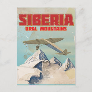Sibiriengebirge Vintage Reiseplakat Postkarte