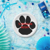 Sibirienhusenpfau Pappteller (Party)