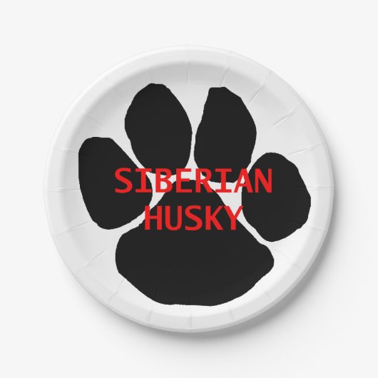 Sibirienhusenpfau Pappteller (Vorderseite)