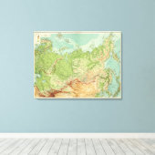 Sibirienplan mit Schifffahrtsrouten Leinwanddruck (Insitu (Holzboden))