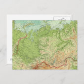 Sibirienplan mit Schifffahrtsrouten Postkarte (Vorne/Hinten)