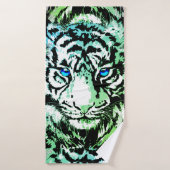 Sibirienweißer Tiger Kopf - Tiger Blue Eyes Badehandtuch (Badehandtuch)