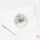 Sibirische Augen-Aufkleber Runder Aufkleber (Umschlag)