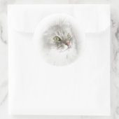 Sibirische Augen-Aufkleber Runder Aufkleber (Tasche)