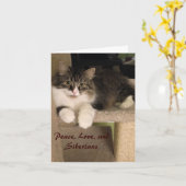 Sibirische Cat-Mitteilungskarten Karte (Gelbe Blume)