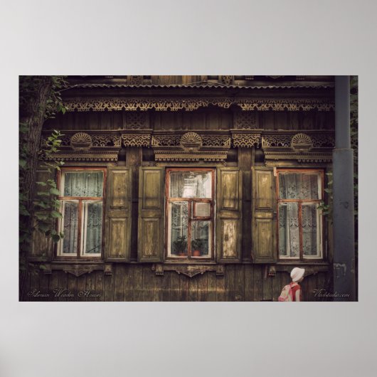 Sibirische Holzhäuser (Projekt von vladstudio.com) Poster (Vorne)