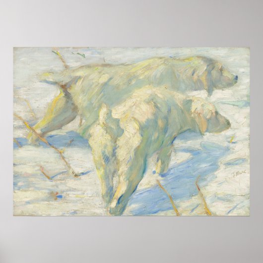 Sibirische Hunde - Franz Marc, deutsches Kunstpost Poster (Vorne)