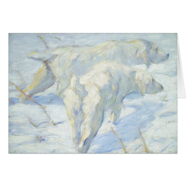 Sibirische Hunde im Schnee (Vorderseite (Horizontal))