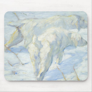Sibirische Hunde im Schnee Mousepad