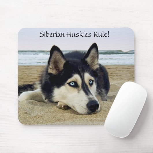 Sibirische Huskies-Regel Mousepad (Mit Mouse)