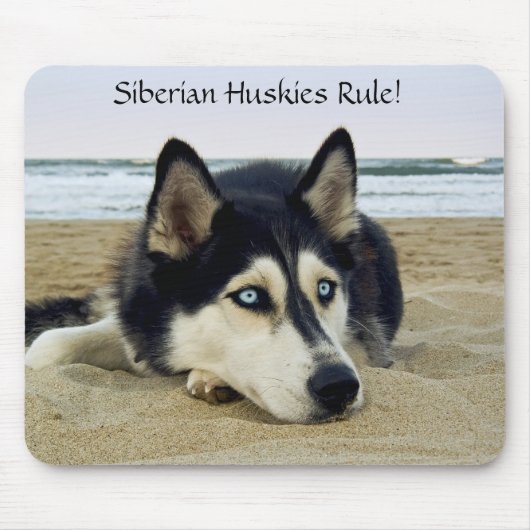Sibirische Huskies-Regel Mousepad (Vorne)