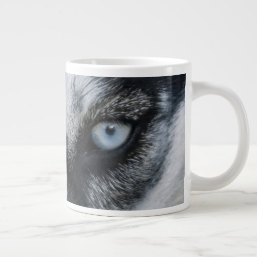 Sibirische Husky-Augen Jumbo-Tasse (Rechts)