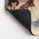 Sibirische Husky-Hunde in den 40er Jahren machen i Mousepad (Ecke)